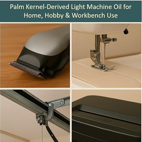 Verdana Hair Clipper & Light Machine Oil ? Natural, Odorless, Non-Toxic - Lubricant for Trimmer Blade, Sewing Machine, Garage Door, Shredders, Hinges & More ? Plant-Derived ? 8 Fl Oz
