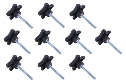 Taytools 774021 Lot 10 each 3/8 16 Male Threads Star Knobs 2 inch Diameter with 2 inch Long Threaded Post