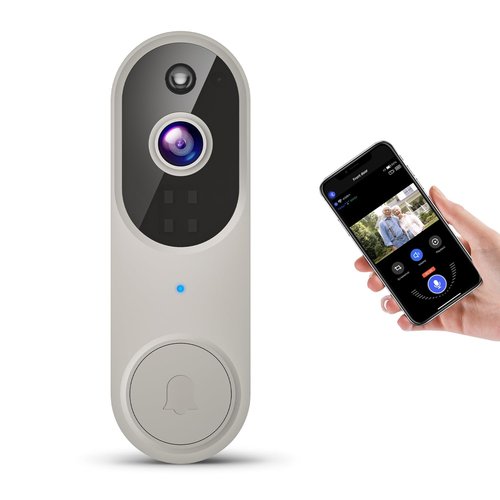 ClipBlur 1080P Wireless Wi-Fi Video Doorbell Camera with Night Vision, 2-Way Talk, AI Motion Detection and Cloud Storage, Battery Powered, 2.4G WiFi