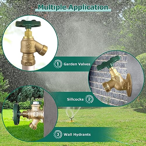 Dreyoo Green Oval Outdoor Faucet Handle 3/8 in 12 Point Replacement
