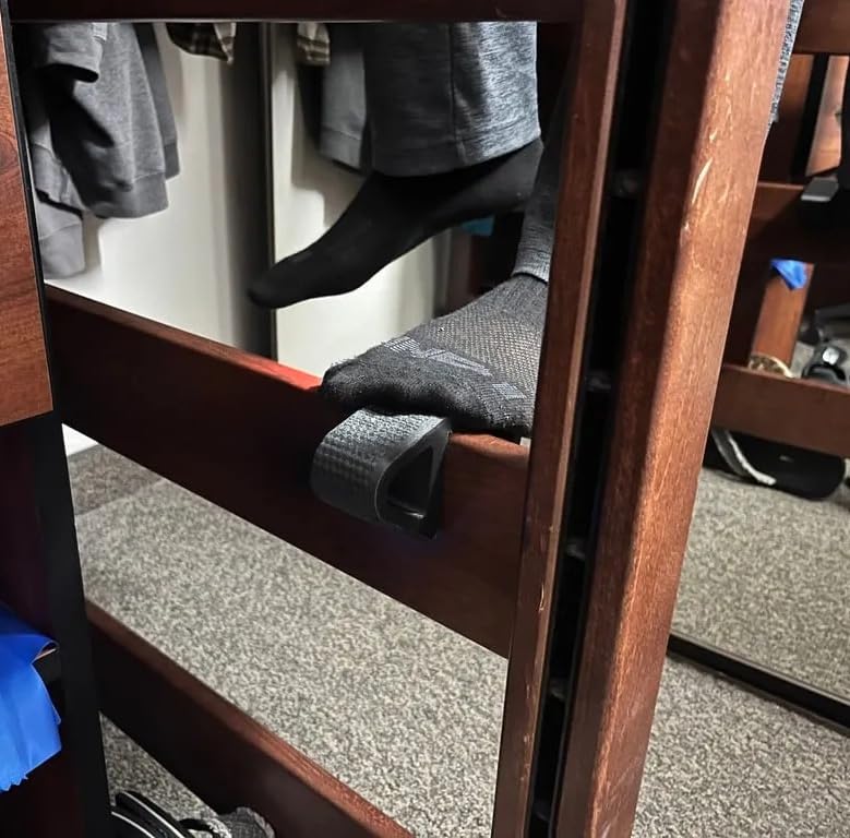 College Dorm Bed Ladder Foot Support for Dorm Bunk & Loft Beds, No Tools Needed, Adds Comfort & Safety, Fits Most College Dorm Bed Ladders