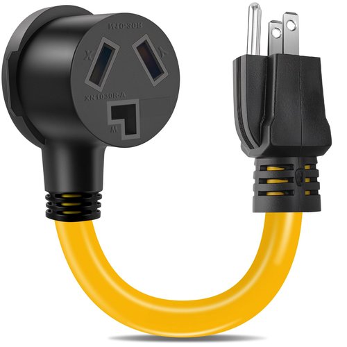Dryer Adapter Cord, NEMA 5-15P Male to 10-30R Female Power Adapter, Heavy Duty STW 10 Gauge Only for 15 Amp 120V Dryer, 12Inch