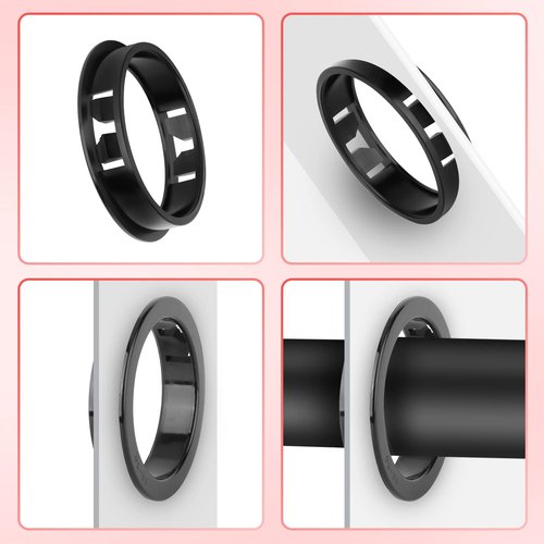 QCDENG 10PCS 2" Round Cable Snap Bushing Grommet, Black Snap in Cable Grommet Protector
