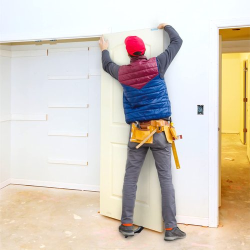 POWERTEC Door Lifter, Foot Operated Drywall, Panel Lifter, Drywall Lifter for Fitting Doors, Plasterboard, Easily Attache Door on Hinges for Carpenter (71506)