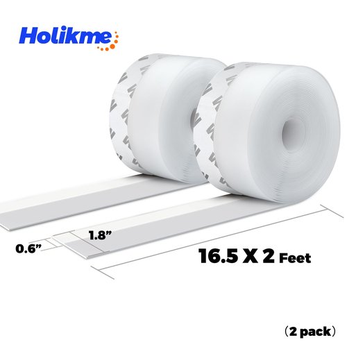 Holikme Door Weather Stripping Door Seal Strip, Sealing Sticker Sealing Tape for Door Draft Stopper Adhesive for Doors, Suitable for Windows, Doors