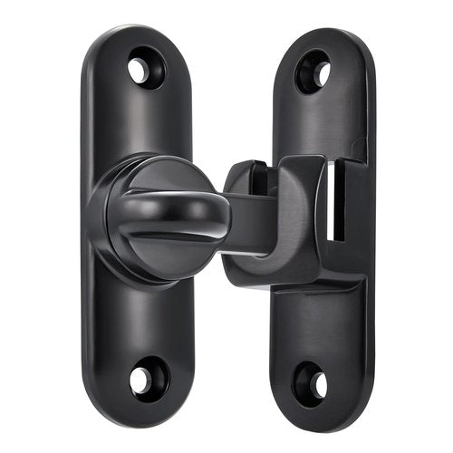 INIRET Black Barn Door Latches,90/180 Degree Gate Lock,Flip Gate Latches Hardware,Zinc Alloy Right Angle Door Lock Latch,Door Security Sliding Door Latch Lock for Cabinets,Bathroom.