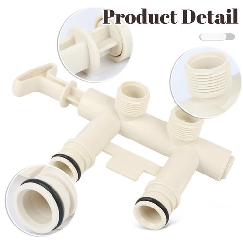 Water Softener Bypass Valve with Threaded Adapters Replacement 7129871 Compatible with Kenmore, GE, Whirlpool, Morton, NorthStar, EcoWater, EcoPure Replaces WS15X10012, 3437, 3437299 and 42-3437