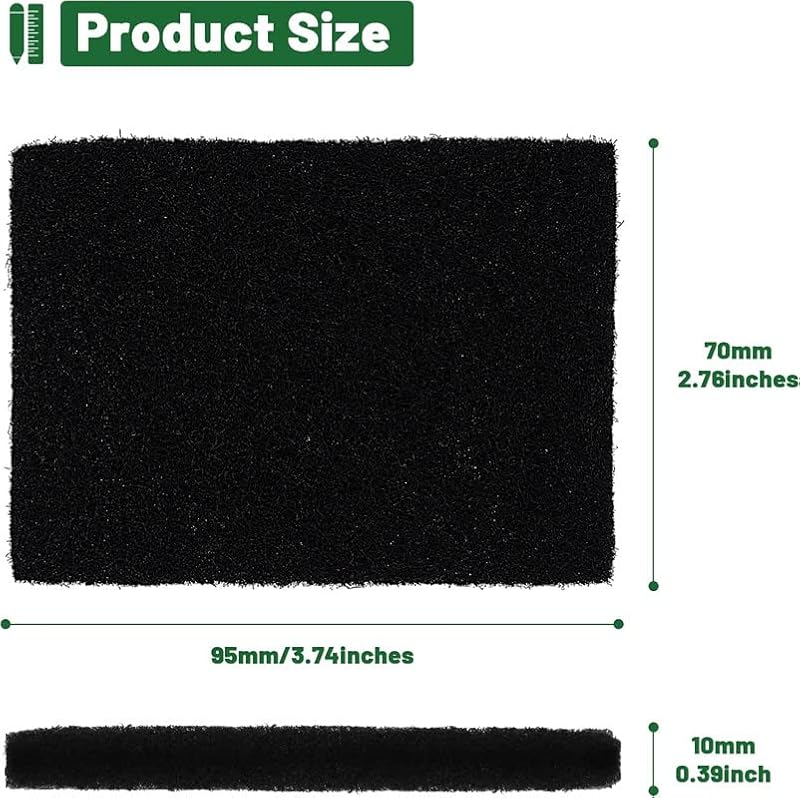 Ezebesta M-4Pack Activated Carbon Odor Filters for Jo-seph Food Waste Caddy (Pack of 4) - 9.5x7 cm