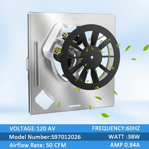 WKZO 696N-R02 B Unit Fan Replancement Part Ftis 688-G 688-J 688-H 688-K 695N-R02 B,696n-R01 B,695N-R02 B Vent Fan，Black