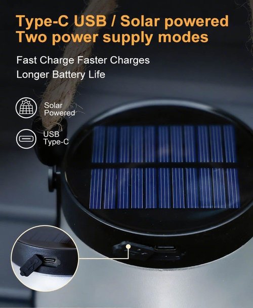 Dancing Flame Solar Lantern Outdoor Lights, Solars Lantern Outdoor Hanging Solar Lights Dancing Flame, 2025 New Waterproof Garden Lights with 2 Light Modes, 2 Charge Modes, for Garden Table Yard (1)