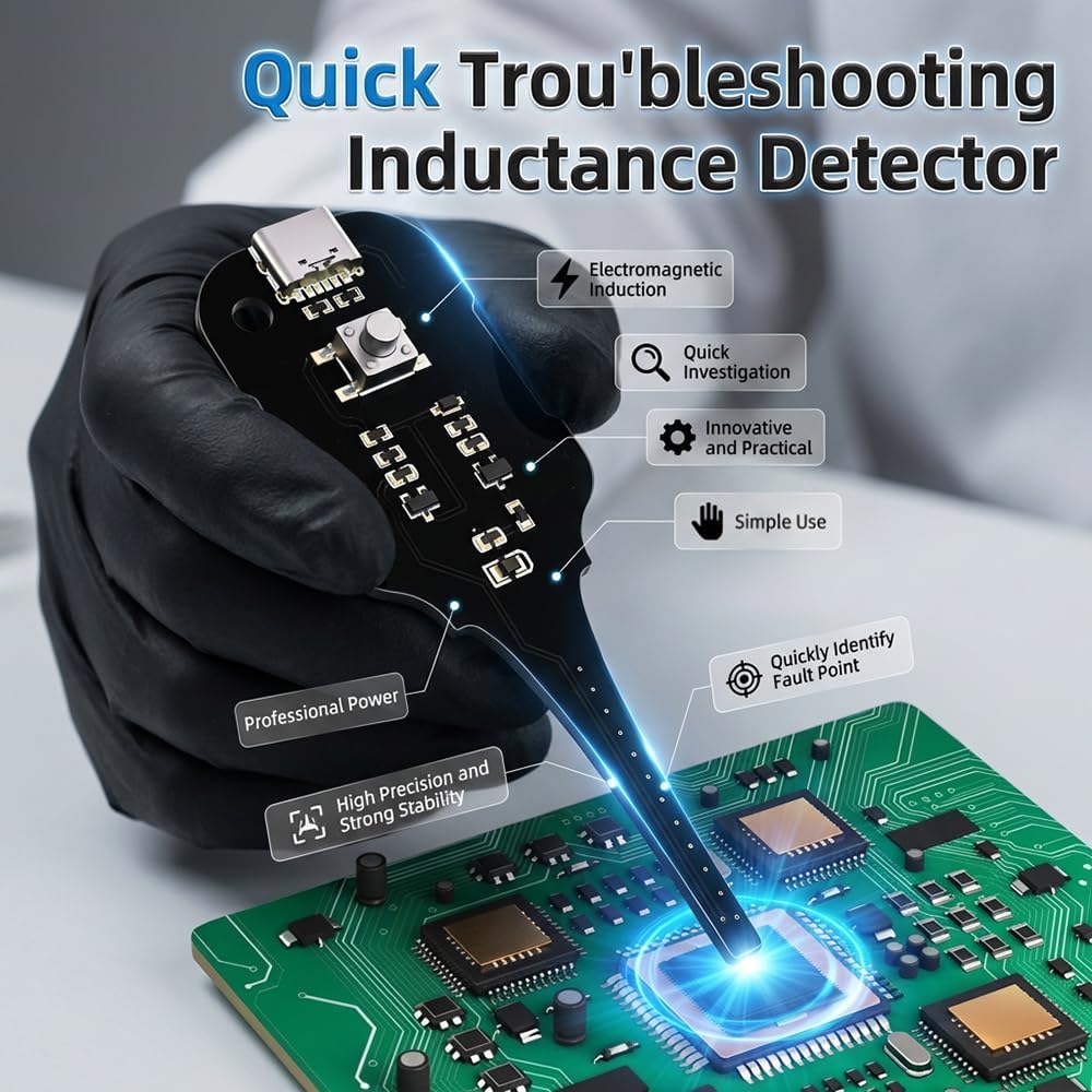 in-Circuit Electromagnetic Inductance Tester, 2026 New Multi-Functional Coil & PCB Tester, Portable High Sensitivity Motherboard Fault Detector for Electronics, PC and Phone Repair (2)