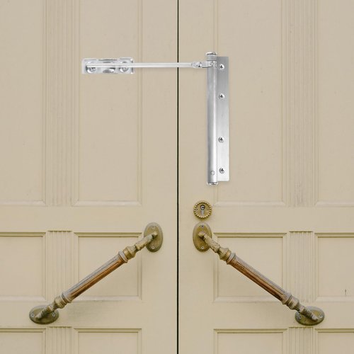 LALAFINA Automatic Door Closer Stainless Steel Residential Door Closure Easy Installation User Friendly Spring Mechanism for Smooth and Safe Operation Convenient Design