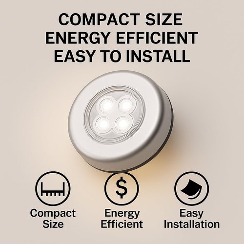 4 Pcs Touch Tap Light with 4 LED Wireless Stick On Push Light Operated Night Light for Closet Cabinet Car Home