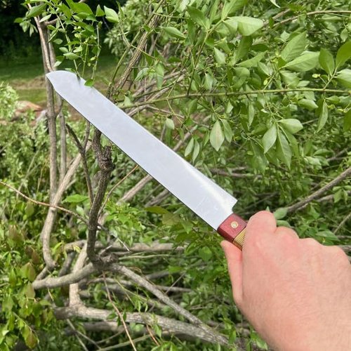Heavy Duty Machete Knife - 18.5” Full Tang Machete for Cutting Trees Heavy Duty Yard Work, Bushcraft Gear, Gardening Hunting or Camping - Stainless-Steel Blade and Leather Sheath by Kings County Tools