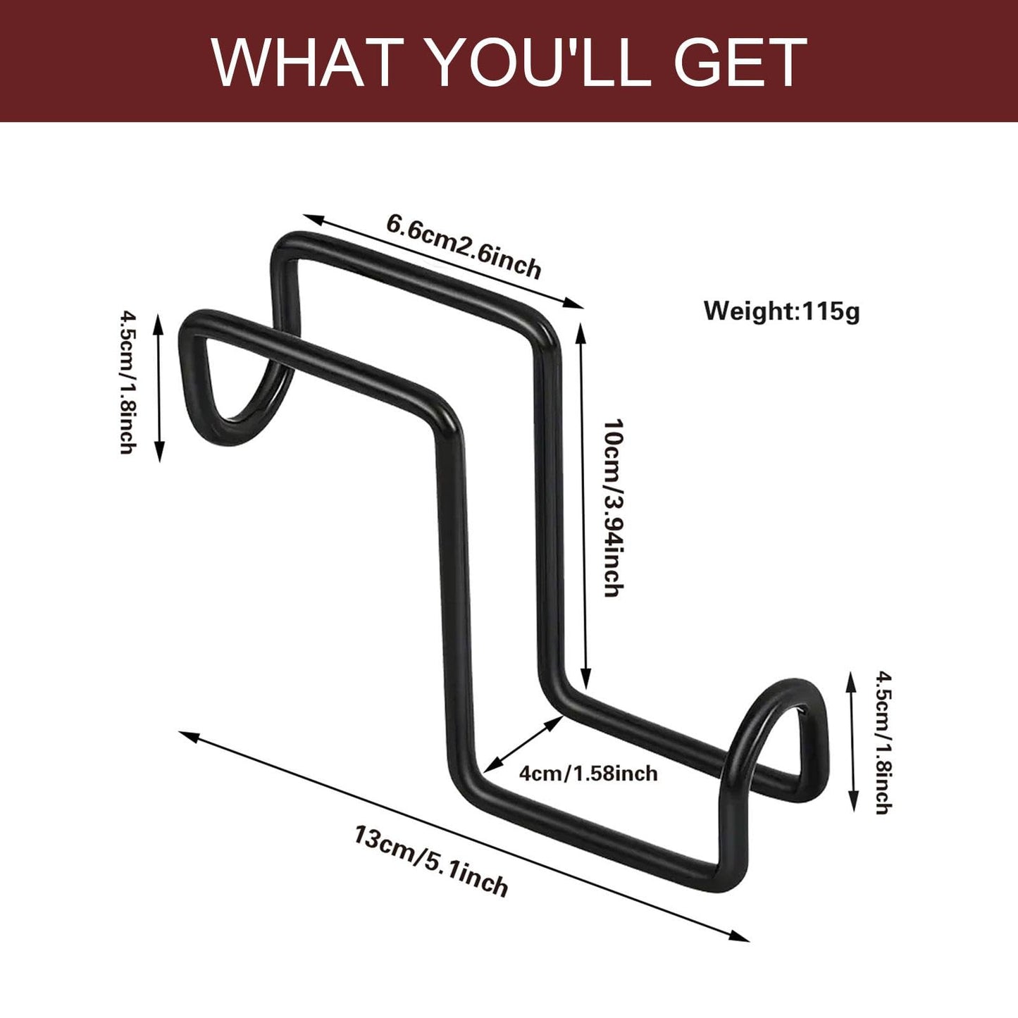 Aosekaa Tack Hook Horse Halter Rack 4 inch Multifunctional Heavy Duty Hanging Holder Stall Hook for Porch Farm Saddle Garage Stables