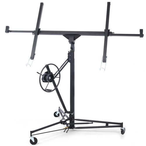 Rovibek Drywall Lift 11 FT, Sheetrock Lift Drywall Lift for Ceiling, Drywall Panel Hoist 360° Adjustable Foldable, 150 lbs Heavy Duty Drywall Lifter for Home Improvement (Black)