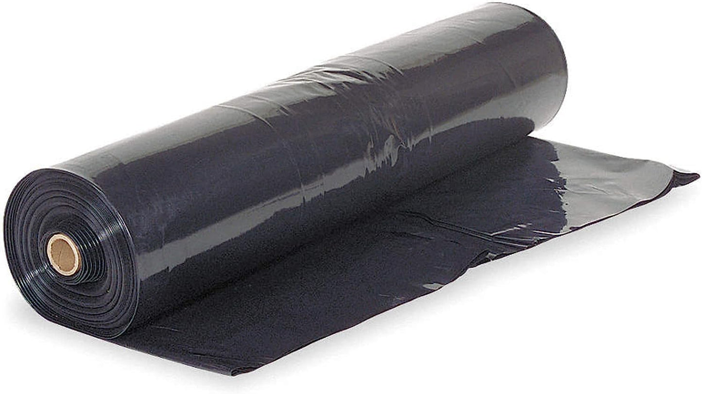 Farm Plastic Supply - Crawl Space Vapor Barrier - 10 Mil - Black Vapor Barrier, Thick Plastic Sheeting, Heavy Duty Polyethylene Film, Drop Cloth Covering for Crawlspace, Basement (10' x 100')