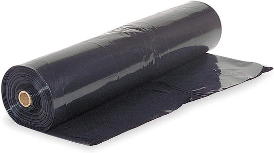 Farm Plastic Supply - Crawl Space Vapor Barrier - 10 Mil - Black Vapor Barrier, Thick Plastic Sheeting, Heavy Duty Polyethylene Film, Drop Cloth Covering for Crawlspace, Basement (10' x 100')