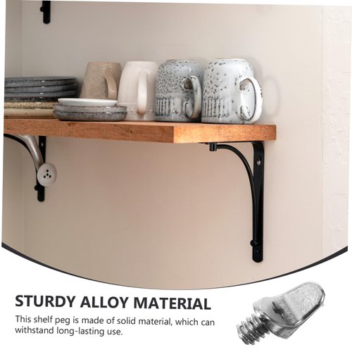 QUMIIRITY 10Pcs Cabinet Shelf Pegs Heavy Duty Shelf Supports for Wood and Shelving Reliable Shelf Pins for Organizing Kitchen Furniture and Bookcases