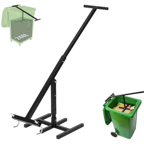Generic Wastemate Bin Compactor, Iron Household Trash Squasher, Manual Wheelie Bin Compactor, Adjustable Height, Space-saving