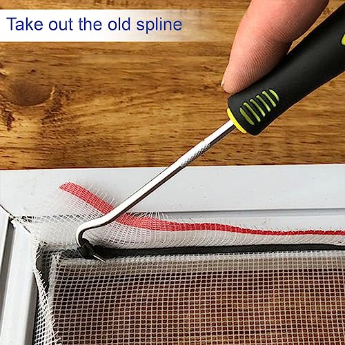 Lussgucc 0.125" x 100' Black Window Screen Spline Replacement - Repair Tool