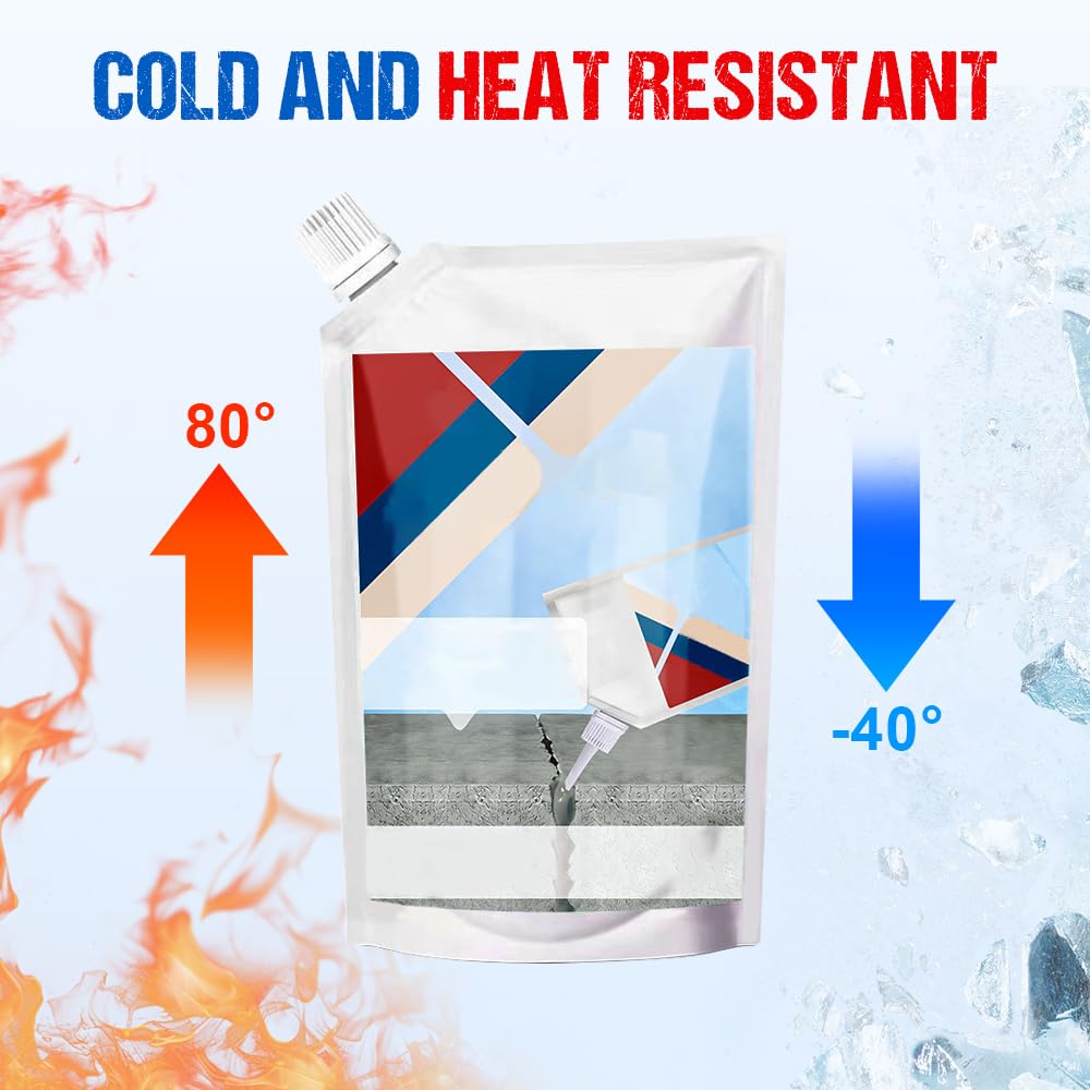 Heavy-Duty Concrete Crack Repair Adhesive – Quick-Drying Waterproof Sealer for Outdoor Concrete, Home Repairs, and Renovations (Grey, 200G)