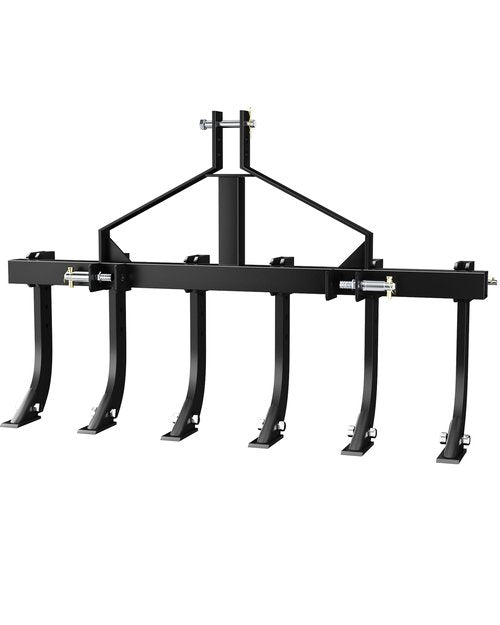 IHEX Chisel Plow Scarifie, Tractor Implements with 6 Scarifier Shank,3 Point Plow for CAT-0 & CAT-1