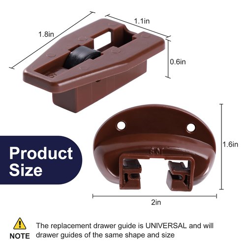 for Kenlin Rite-Trak II Drawer Slides Replacement 5 Sets of Rite Track 2 Drawer Repair Parts for Dresser and Nightstand Drawers - 168 Track Guides (5)