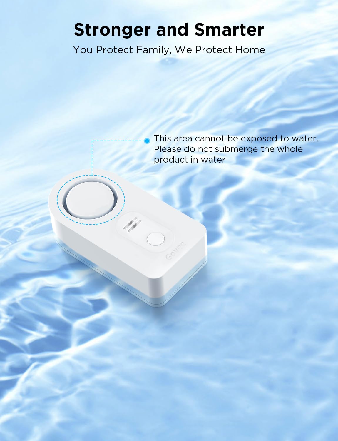 Govee WiFi Water Leak Detector 3 Packs, Leak Alert with Remotely Email/APP Push and Sound Alarm, Smart Water Sensor with 100dB Adjustable Alarm, Suit for Home and Basement