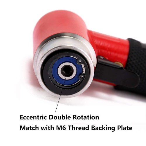 Valianto 2" 3" Mini Air Sander, Pneumatic Sander Random Orbital Eccentric Dual Action Polisher with M6 Thread Plate (2" and 3"),- Adjustable Airflow Valve - US Connector