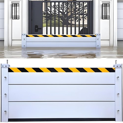Flood Barriers for Home Exterior - Aluminum Alloy Outdoor Garage Doors Water Barriers for Flooding,H15.7 Inch/L3FT
