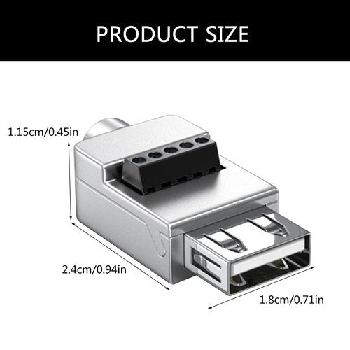 HapGlan Solderless USB Connectors USB 2.0 Screw Terminals Block Adapter Connector Converter USB2.0 Male Adapter Connector