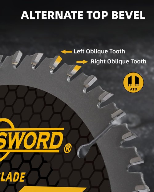 ANGELSWORD 8-1/4 Inch Table Saw Blade/Circular Saw Blade, 24T for Framing&40T for Ripping, Cross Cutting&60T for Fine Finish Wood Cutting, 3 Pack