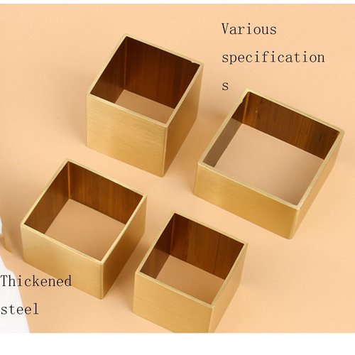 ZMTGLTG Square Brass Leg Caps - Furniture Feet Protectors for Wooden Chairs, Tables to Protect Floors from Scratches, Reduce Noise(4 Pack)(55 * 55 * 25mm)