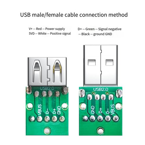 HapGlan Solderless USB Connectors USB 2.0 Screw Terminals Block Adapter Connector Converter USB2.0 Male Adapter Connector