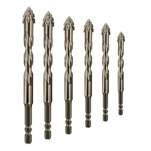 Lyzanxian New Four Edge Serrated Eccentric Drill Bit for vast Majority of Electric Hand Drill,Flute Sawtooth Eccentric Drill Bit kit (4/5/6/8/10/12mm)
