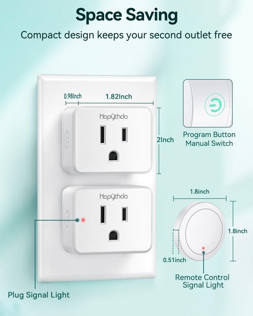 HAPYTHDA Garbage Disposal Wireless Switch Kit, Remote Control Outlet, No Drilling On Sink Top, Air Switch Garbage Disposal, 15A/1500W with 4000V Anti-Surge, 500 Feet RF Range