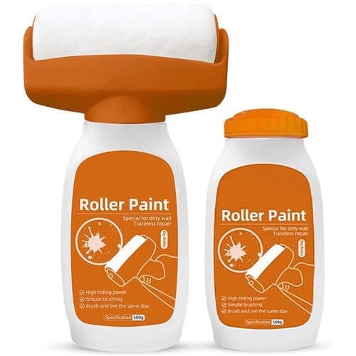 Turboroller Nexa, Turbo Roller White Paint for Interior Wall Repair, Nexa Turbo Roller,Water-Based Latex Wall Paint,Perfect for Quick Touch-Ups & Durable Protection Against Damage (Pearl White)