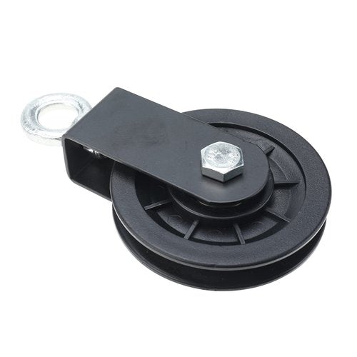 Patioer 4 Pack Cable Pulley 3.54 in/90 mm Silent Nylon Gym Cable Pulley Wheel, 360 Degree Rotation Traction Wheel DIY Attachment for LAT Lift Pulley System, Lifting Blocks, Home Gym Equipment