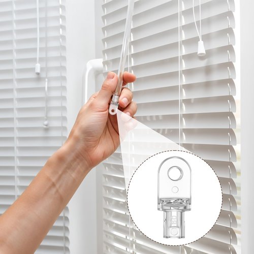 10 Pcs Horizontal Blind Hardware Wand Tip Transparent Vertical Blind Replacement Parts Repair Wand Replacement Kits for Interior Windows Broken Horizontal Blinds Accessories