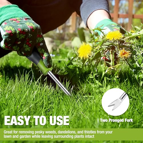 WORKPRO 11.5-Inch Dandelion Weeder Puller Tool with PP+TPR Soft Handle