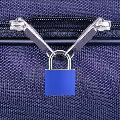 10 Pcs Suitcase Locks with Keys, Small Padlock with Key, Luggage Padlocks, Mini Keyed Padlock for Travel Bags, School Gym Locker, Toolbox - 23mm (Colorful)