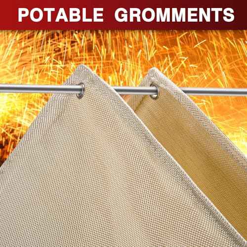 Welding Blanket - Heavy Duty Fiberglass Fireproof Blanket 2 Pack 4 x 6 inch 1022¡ÆF Heat Resistant Flame Retardant Protective Mat High Temp Insulation Fabric Blanket for Soldering Brazing Grill