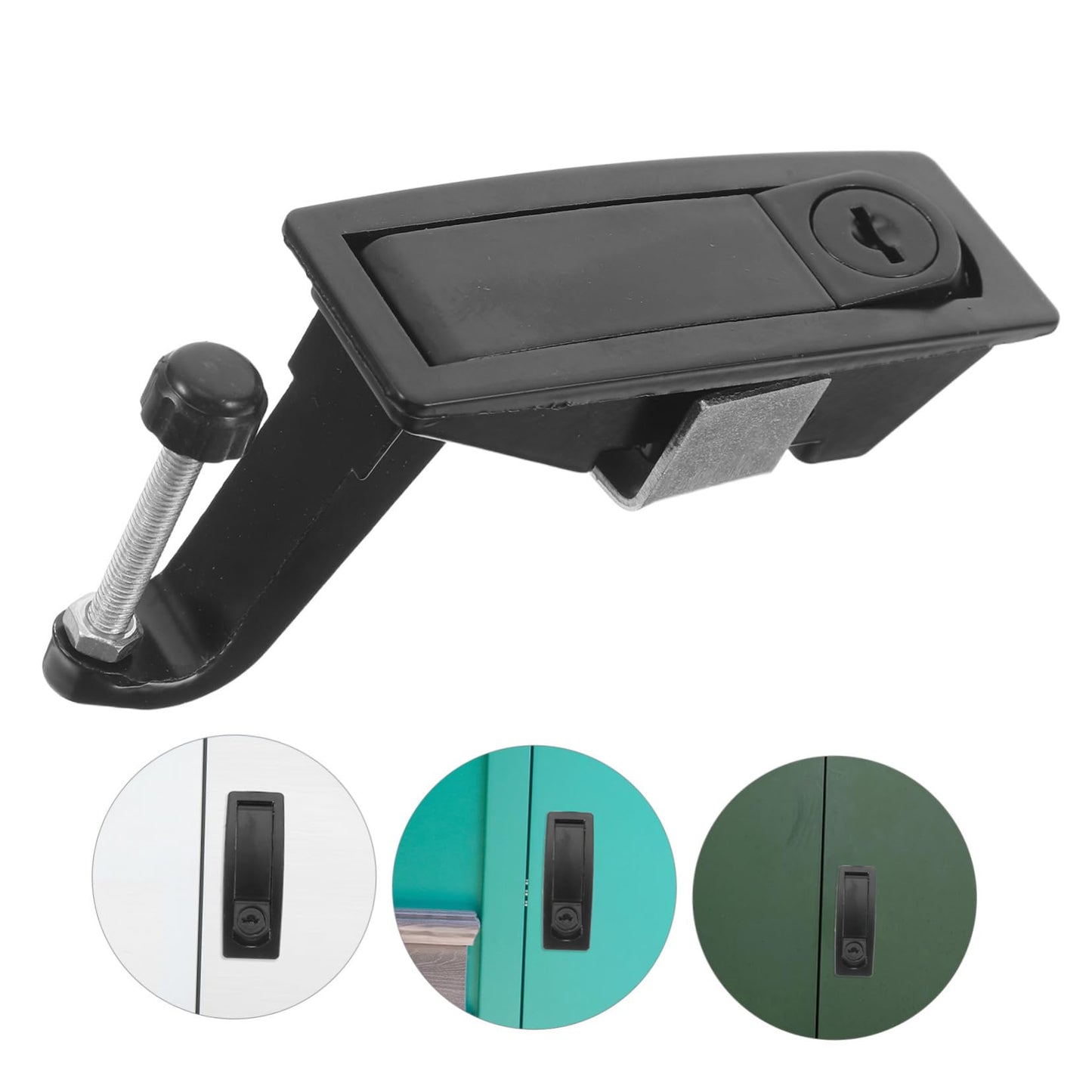 HOMSFOU 1set Electric Panel Door Lock Key Flat Bounce Design for Electrical Cabinet Distribution Box Machine Doors Effortless Exceptional Value