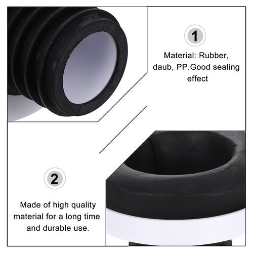 Zerodeko Toilet Flange Sealing Wax Ring, Pp Urinal Sealing Gasket Toilet Wax Ring, Isolating Odor and Preventing Leakage, Used in Urinals and Drainage Systems