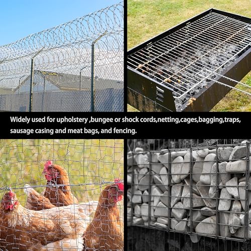 270 Pcs of 3 Sizes Galvanized Hog Rings Assortment Kit and One Piece Professional Pliers Widely for Bungee Animal Pet Cages Bagging Meat and Sausage Casing Fencing Furniture Upholstery