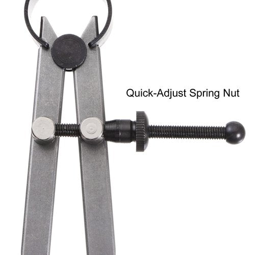HARFINGTON Spring Joint Caliper 12 inch / 300mm Adjustable Spring Inside Caliper with Solid Nut for Wood Turning Lathe Work
