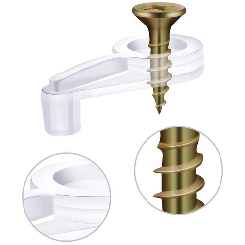 50 Pack Glass Retainer Clips Kit, Cabinet Glass Clips 4 mm Glass Clip with Screws for Fixing Glass Cabinet Doors (Transparent with Gold Screw)