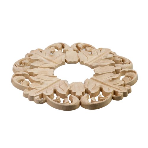 Semetall Ceiling Medallion,9-1/2"OD x3 1/4"ID Carved Wood Ceiling Medallion,Rubber Wood