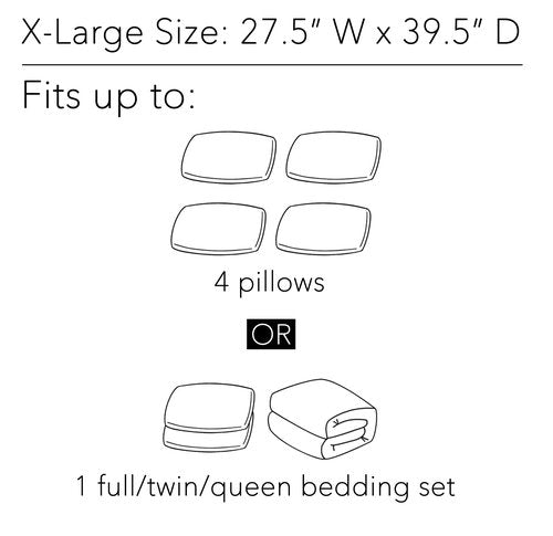 SpaceAid Jumbo Vacuum Storage Bags, Space Saver Sealer Compression Bags for Comforters, Blankets, Pillows, Bedding, Clothes (X-Large 3 Pack)